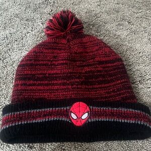 Marvel Ultimate Spider-Man winter hat, red, gray and black
